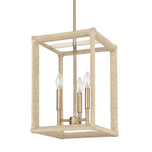 Golden 2075-3P MBS-LNR - Wry Lighting Kimber 3-light Pendant in Modern Brass